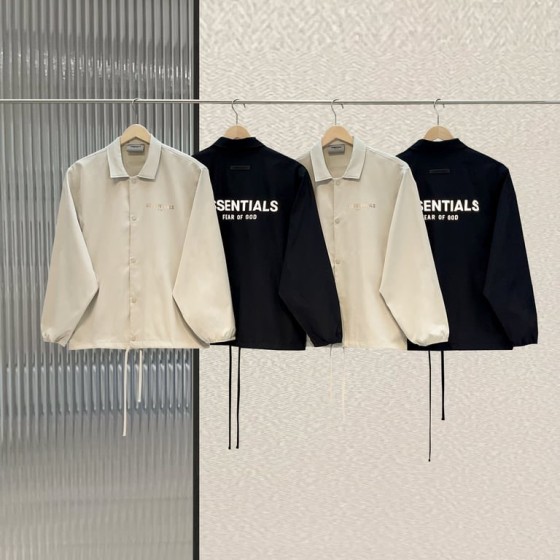 Fear of God Essentials Front Logo Coach Jacket